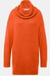 Pletený svetr, rolákový límec, delší střih, oversize, dlouhé rukávy