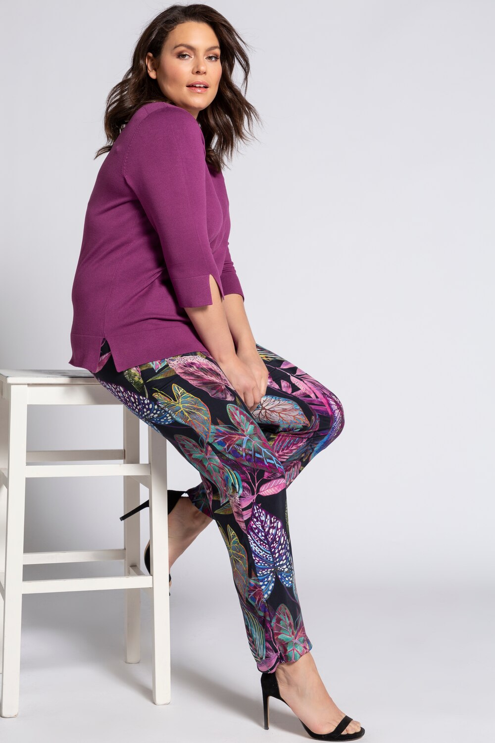 Grote Maten broek, Dames, blauw, Maat: 46, Synthetische vezels, Ulla Popken Grote Maten broek, Dames, blauw, Maat: 46, Synthetische vezels, Ulla Popken