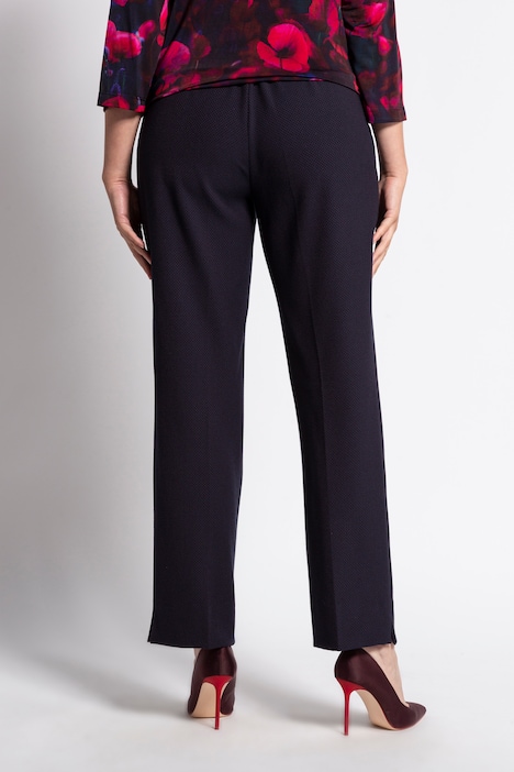 Pin Dot Textured Sophie Fit Stretch Pants | Crop Pants | Pants