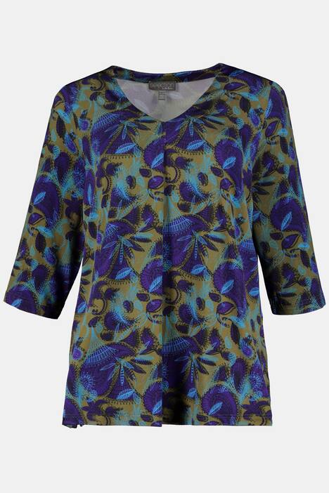 Fantasy Print A-line Fit Slinky Stretch Knit Top