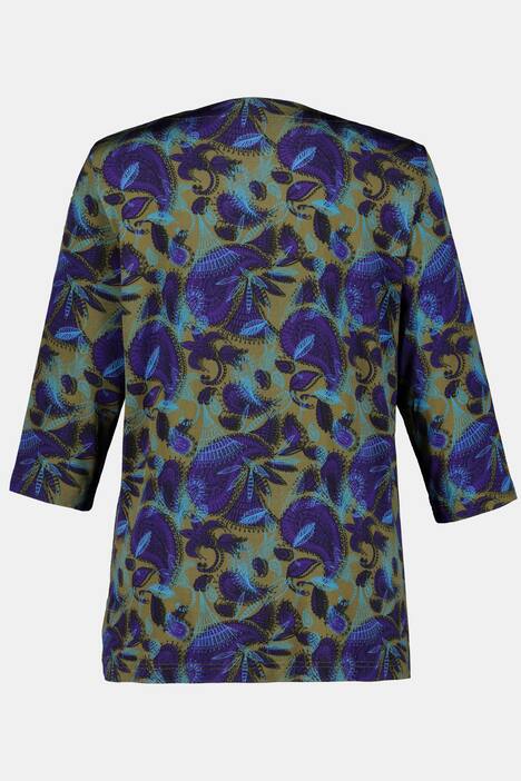 Fantasy Print A-line Fit Slinky Stretch Knit Top