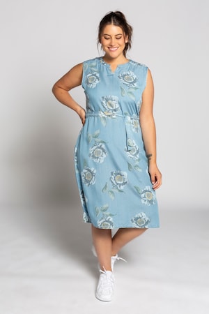 Duże rozmiary Sukienka z lyocellu, damska, light blue, rozmiar: 54/56, lyocell, Ulla Popken