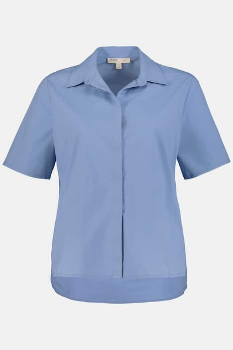 Bluse, Boxy-Form, verdeckte Knopfleiste, Biobaumwolle