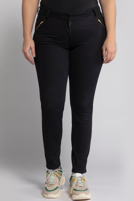 Zipper Pocket High Waist Slim Leg Sarah Stretch Jeans