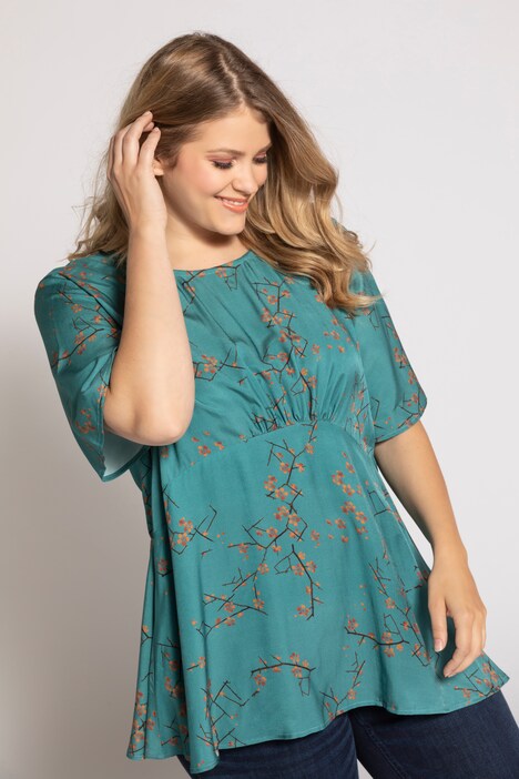 turquoise satin blouse