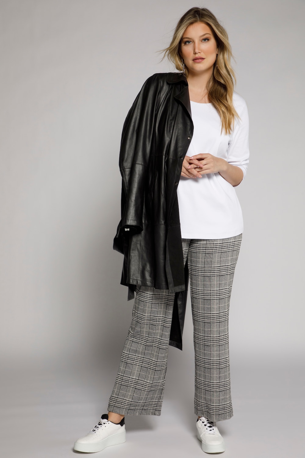 Grote Maten shirt, Dames, wit, Maat: 54/56, Katoen, Ulla Popken Grote Maten shirt, Dames, wit, Maat: 54/56, Katoen, Ulla Popken