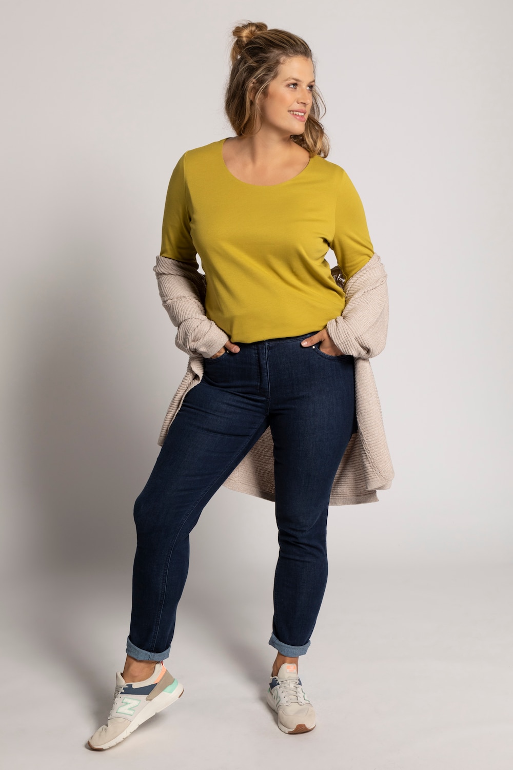 Grote Maten shirt, Dames, groen, Maat: 58/60, Katoen, Ulla Popken Grote Maten shirt, Dames, groen, Maat: 58/60, Katoen, Ulla Popken