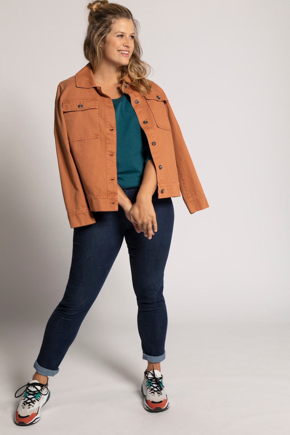 Grote Maten shirt, Dames, turquoise, Maat: 62/64, Katoen, Ulla Popken Grote Maten shirt, Dames, turquoise, Maat: 62/64, Katoen, Ulla Popken