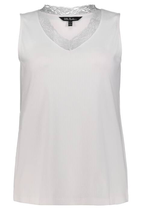 Top, krajka, žebrovaný žerzej, Regular střih, biobavlna