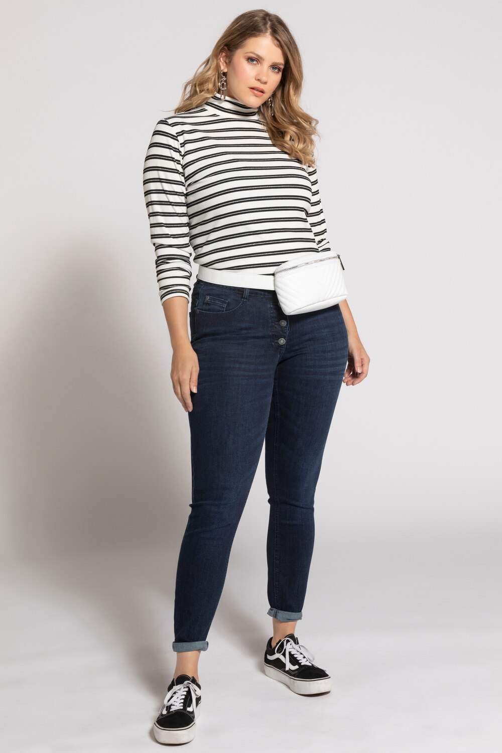 Grote Maten jeans Sarah, Dames, blauw, Maat: 56, Katoen/Polyester, Ulla Popken Grote Maten jeans Sarah, Dames, blauw, Maat: 56, Katoen/Polyester, Ulla Popken