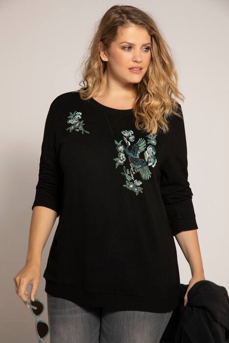 embroidered bird sweatshirt