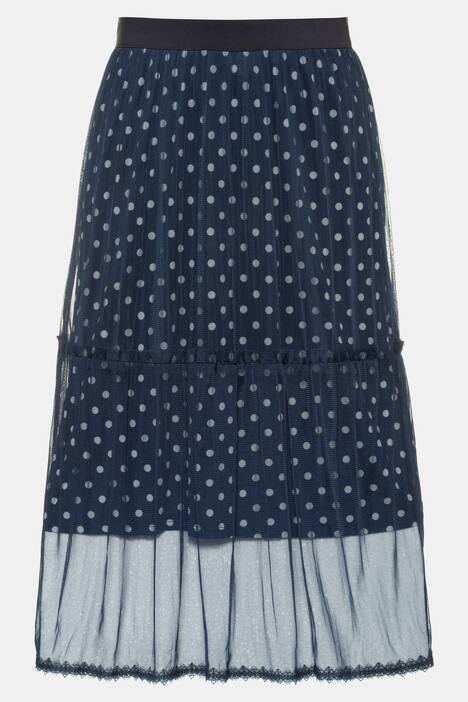 polka dot layered skirt