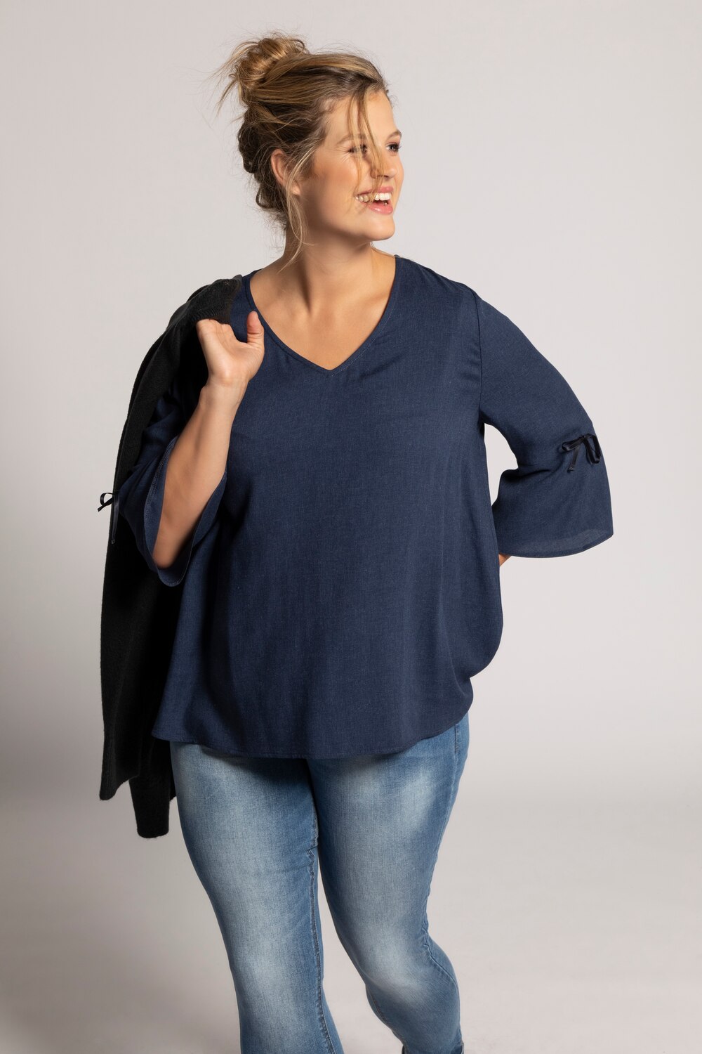 Grote Maten tuniek, Dames, grijs, Maat: 54/56, Viscose, Ulla Popken Grote Maten tuniek, Dames, grijs, Maat: 54/56, Viscose, Ulla Popken