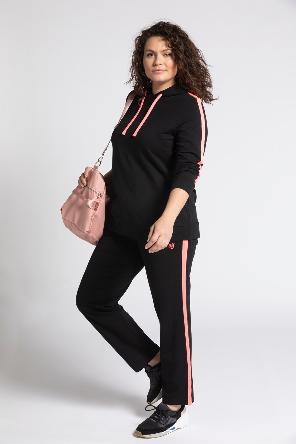 Grote Maten hoodie, Dames, zwart, Maat: 58/60, Katoen, Ulla Popken Grote Maten hoodie, Dames, zwart, Maat: 58/60, Katoen, Ulla Popken