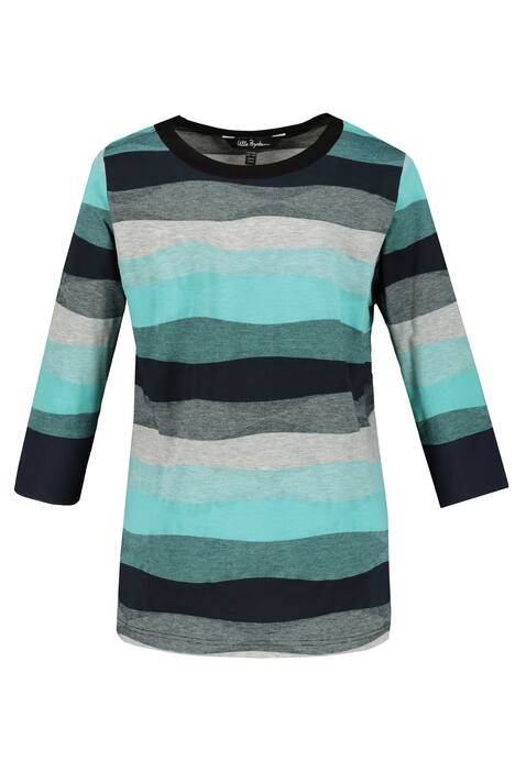 Tričko, vlnité pruhy, Classic, 3/4 rukávy