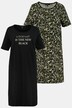 Bigshirts, 2er-Pack, Leo/Statement, Biobaumwolle