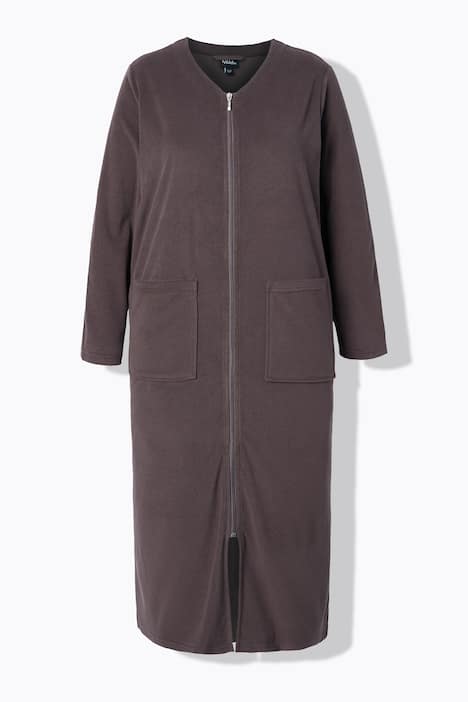 Bademantel, Frottee, 2-Wege-Reissverschluss, Langarm