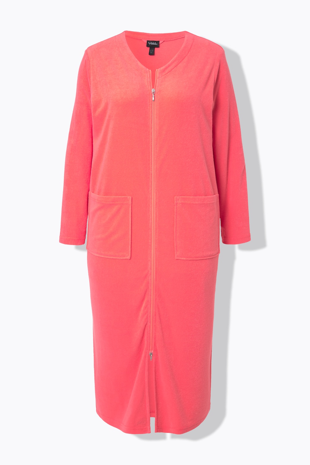 Stora storlekar Morgonrock, Dam, röd, storlek: 70/72, Bomull/Polyester, Ulla Popken