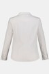 Bluse, offener Hemdkragen, Raffung, Langarm