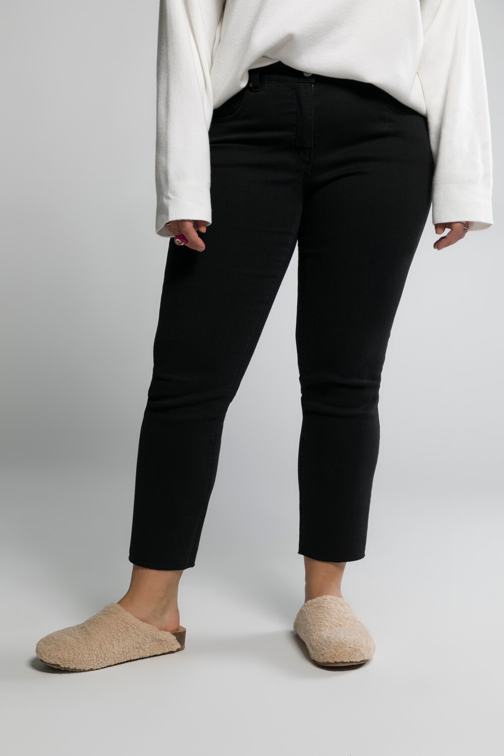Grote Maten jeans, Dames, zwart, Maat: 50, Katoen/Polyester, Studio Untold