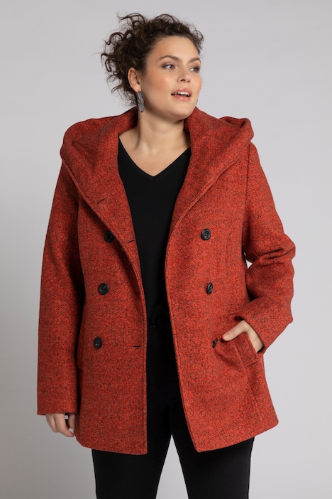 manteau rouge brique femme