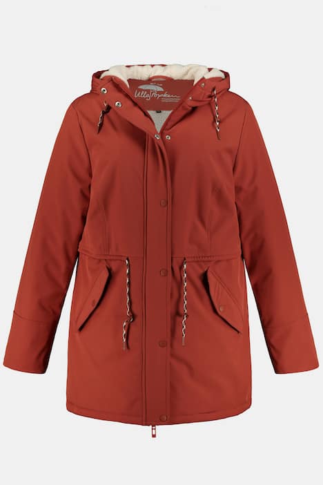 fleece jacket with drawstring waist