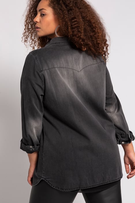 Jeanshemd, black denim