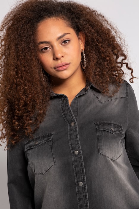 Jeanshemd, black denim