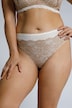 brazilian slip, transparant kant, tweekleurig