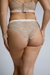 brazilian slip, transparant kant, tweekleurig