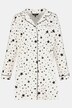 Eco Cotton Star Print Button Front Knit Sleep Shirt