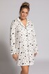 Eco Cotton Star Print Button Front Knit Sleep Shirt