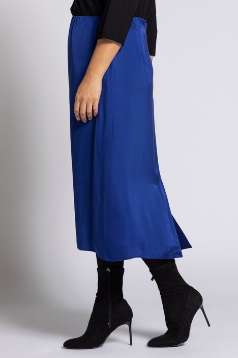 Shimmering Satin Elastic Waist Fully Lined Skirt | all Skirts | Skirts