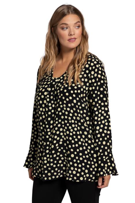 Tunika, krep, dlouhé rukávy s volány, selection