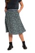 Midi sukně, A střih, leopardí vzor, třpytivý elastický pas