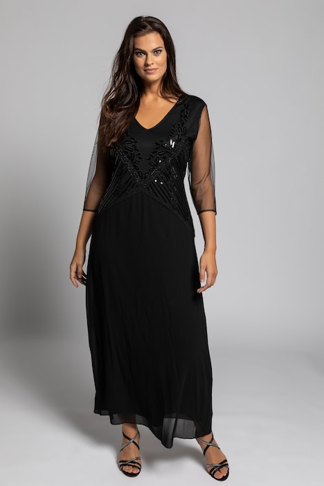 mode adopteren doos Beaded Sequin Design Crepe Event Maxi Dress | More Dresses | Dresses