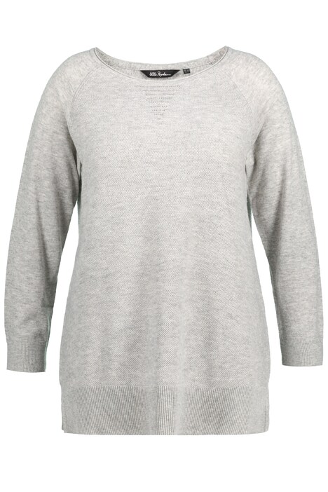 Svetr, struktura, třpytivé linky, kulatý výstřih, dlouhé rukávy