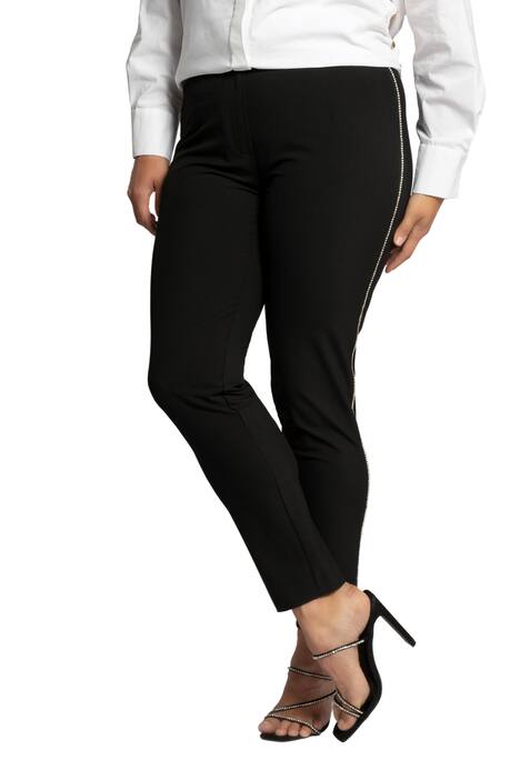 Kalhoty Sienna, třpytivé postranní pruhy, úzký střih