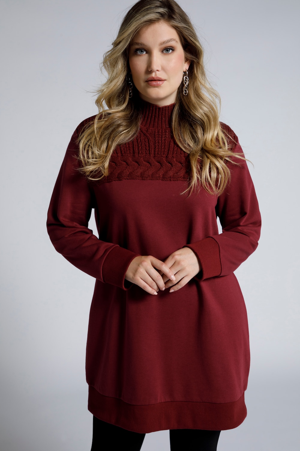 grandes tailles robe sweat, femmes, marron, taille: 48/50, fibres synthétiques/coton/polyester, ulla popken