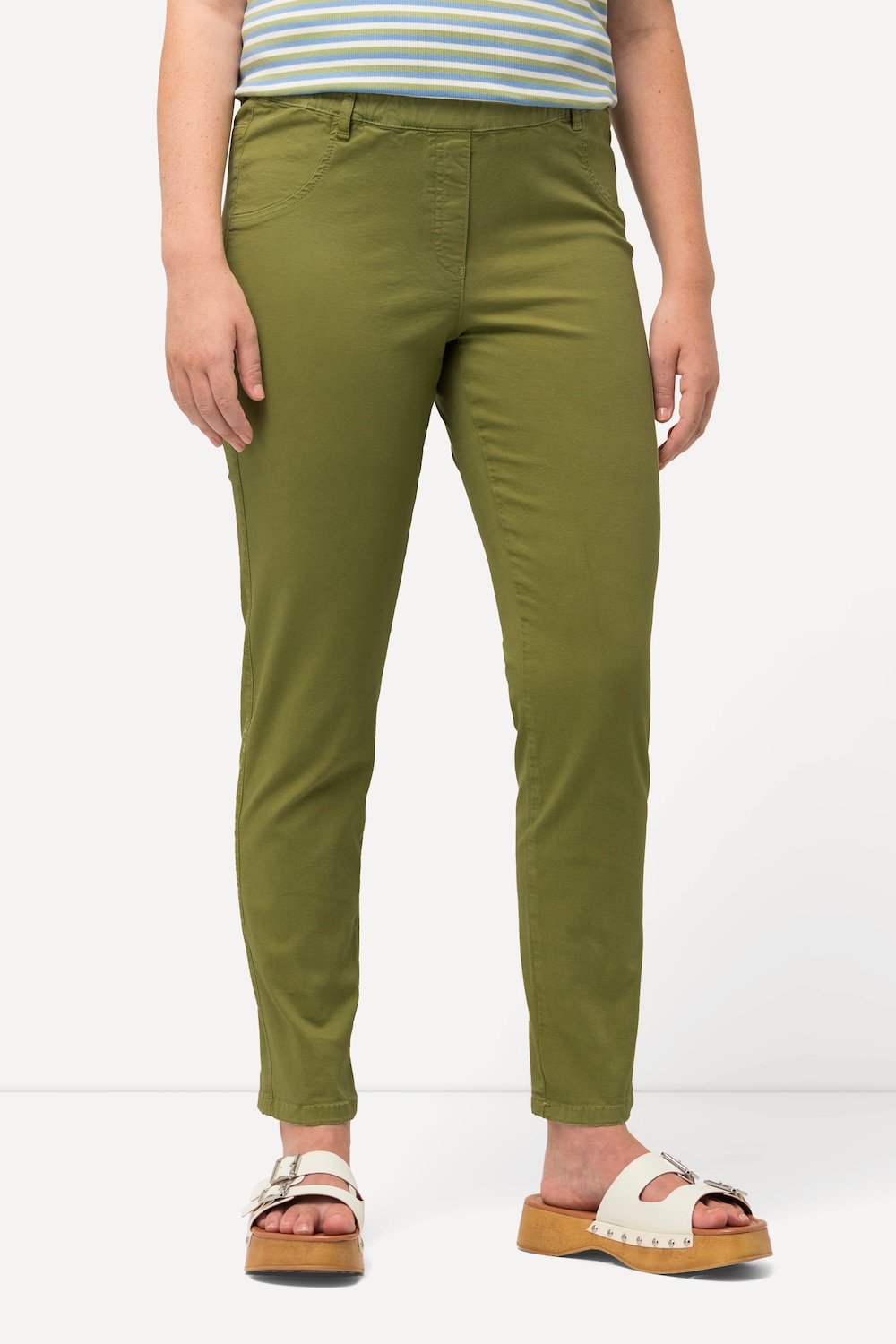 Große Größen Jeggings, Damen, grün, Größe: 50, Baumwolle, Ulla Popken