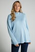 Genser, ståkrage, oversized, lange ermer, økobomull