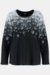 Snowfall Print Round Neck Cotton Sweatshirt