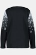 Snowfall Print Round Neck Cotton Sweatshirt