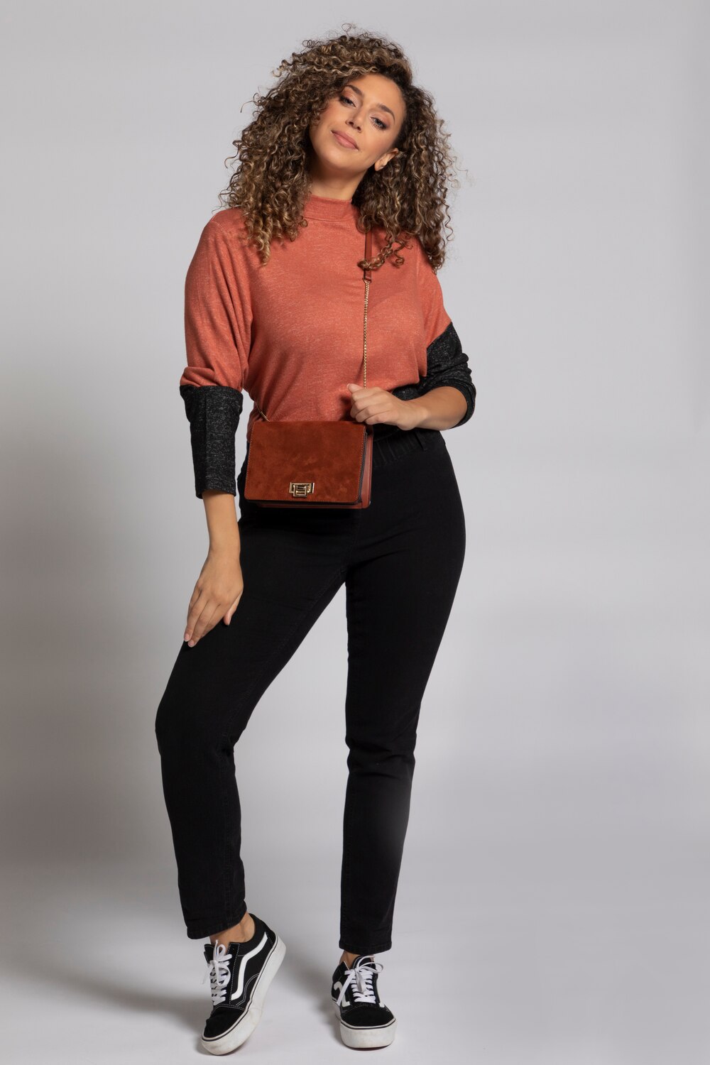 Grote Maten pullover, Dames, rood, Maat: 46/48, Polyester/Viscose, Ulla Popken Grote Maten pullover, Dames, rood, Maat: 46/48, Polyester/Viscose, Ulla Popken