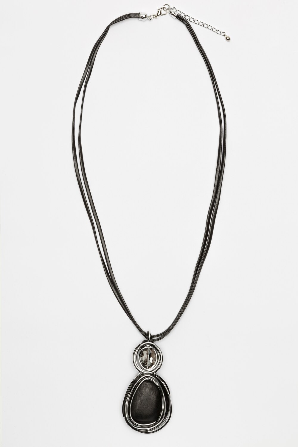 Grote Maten lange ketting, Dames, zwart, Maat: One Size, Metallic vezels/Polyester/Hout, Ulla Popken Grote Maten lange ketting, Dames, zwart, Maat: One Size, Metallic vezels/Polyester/Hout, Ulla Popken