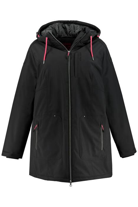 Softshellová dlouhá bunda, Bionic ochrana, kapuce