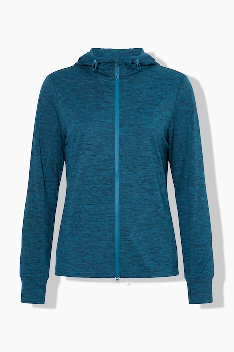 Jacke, Powerstretch, Kapuze, 2-Wege-Zipper