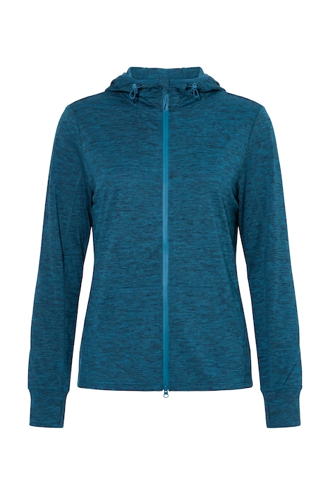 Jacke, Powerstretch, Kapuze, 2-Wege-Zipper