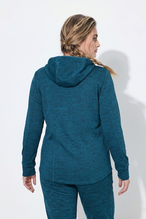 Jacke, Powerstretch, Kapuze, 2-Wege-Zipper