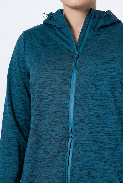 Jacke, Powerstretch, Kapuze, 2-Wege-Zipper